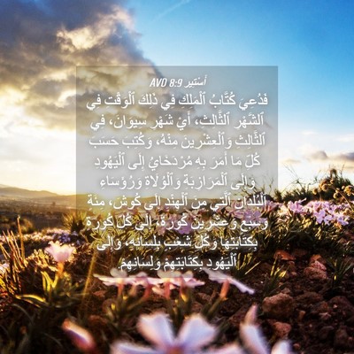 Picture 04 - أَسْتِير 8:9 AVD - فَدُعِيَ كُتَّابُ - Bible Verse Picture