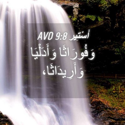 Picture 04 - أَسْتِير 9:8 AVD - وَفُورَاثَا وَأَدَلْيَا - Bible Verse Picture