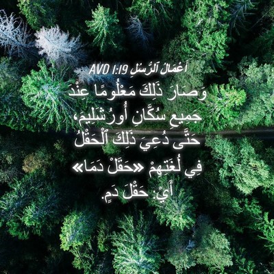 Picture 04 - أَعْمَالُ ٱلرُّسُلِ 1:19 AVD - وَصَارَ ذَلِكَ مَعْلُومًا - Bible Verse Picture