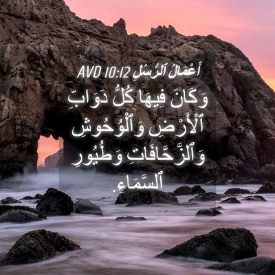 Picture 04 - أَعْمَالُ ٱلرُّسُلِ 10:12 AVD - وَكَانَ فِيهَا كُلُّ - Bible Verse Picture