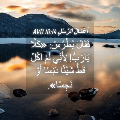 Picture 04 - أَعْمَالُ ٱلرُّسُلِ 10:14 AVD - فَقَالَ بُطْرُسُ: «كَلَّا - Bible Verse Picture