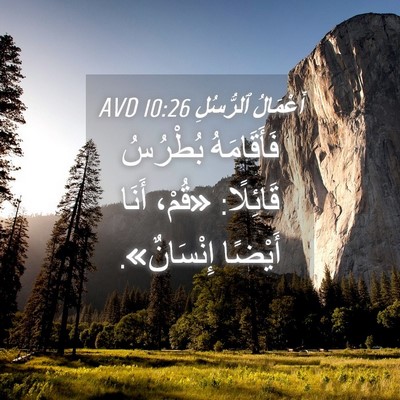Picture 04 - أَعْمَالُ ٱلرُّسُلِ 10:26 AVD - فَأَقَامَهُ بُطْرُسُ - Bible Verse Picture