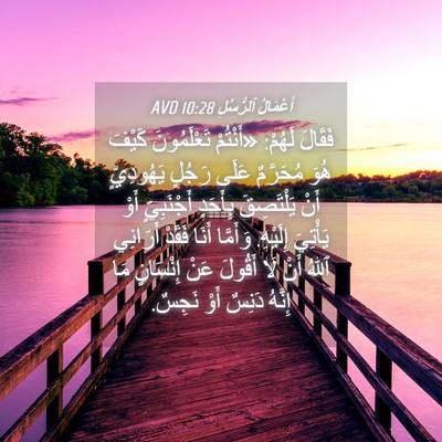 Picture 04 - أَعْمَالُ ٱلرُّسُلِ 10:28 AVD - فَقَالَ لَهُمْ: «أَنْتُمْ - Bible Verse Picture