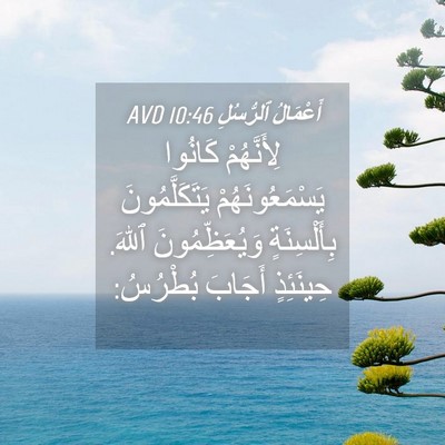 Picture 04 - أَعْمَالُ ٱلرُّسُلِ 10:46 AVD - لِأَنَّهُمْ كَانُوا - Bible Verse Picture