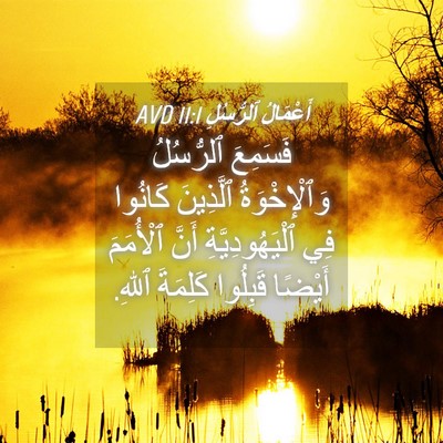 Picture 04 - أَعْمَالُ ٱلرُّسُلِ 11:1 AVD - فَسَمِعَ ٱلرُّسُلُ - Bible Verse Picture