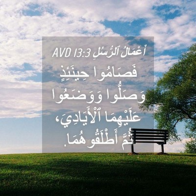 Picture 04 - أَعْمَالُ ٱلرُّسُلِ 13:3 AVD - فَصَامُوا حِينَئِذٍ - Bible Verse Picture