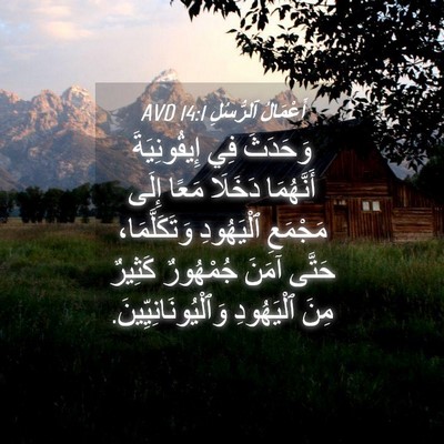 Picture 04 - أَعْمَالُ ٱلرُّسُلِ 14:1 AVD - وَحَدَثَ فِي إِيقُونِيَةَ - Bible Verse Picture