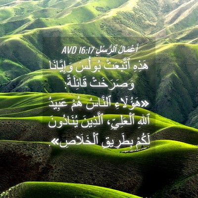 Picture 04 - أَعْمَالُ ٱلرُّسُلِ 16:17 AVD - هَذِهِ ٱتَّبَعَتْ بُولُسَ - Bible Verse Picture