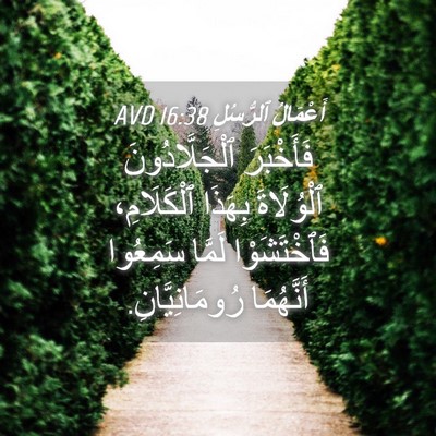 Picture 04 - أَعْمَالُ ٱلرُّسُلِ 16:38 AVD - فَأَخْبَرَ ٱلْجَلَّادُونَ - Bible Verse Picture