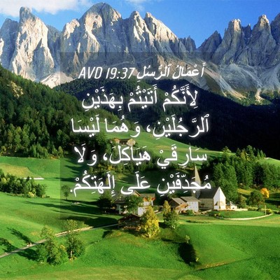 Picture 04 - أَعْمَالُ ٱلرُّسُلِ 19:37 AVD - لِأَنَّكُمْ أَتَيْتُمْ - Bible Verse Picture