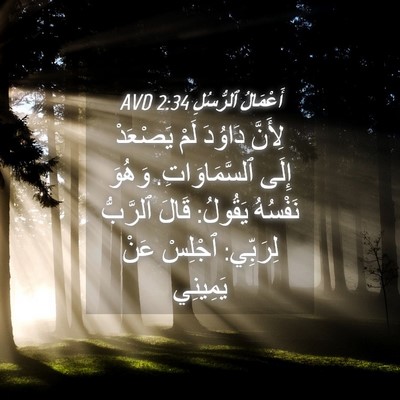 Picture 04 - أَعْمَالُ ٱلرُّسُلِ 2:34 AVD - لِأَنَّ دَاوُدَ لَمْ - Bible Verse Picture
