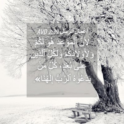 Picture 04 - أَعْمَالُ ٱلرُّسُلِ 2:39 AVD - لِأَنَّ ٱلْمَوْعِدَ هُوَ - Bible Verse Picture