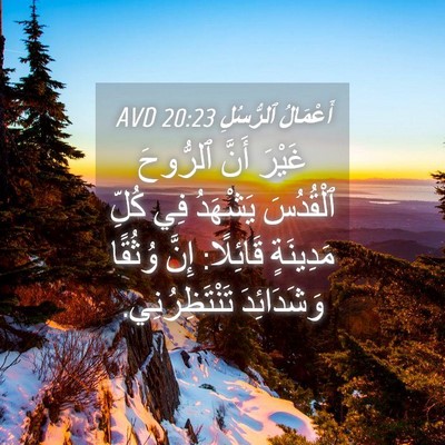 Picture 04 - أَعْمَالُ ٱلرُّسُلِ 20:23 AVD - غَيْرَ أَنَّ ٱلرُّوحَ - Bible Verse Picture