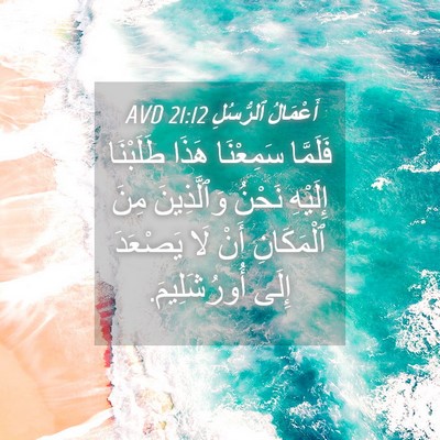 Picture 04 - أَعْمَالُ ٱلرُّسُلِ 21:12 AVD - فَلَمَّا سَمِعْنَا هَذَا - Bible Verse Picture