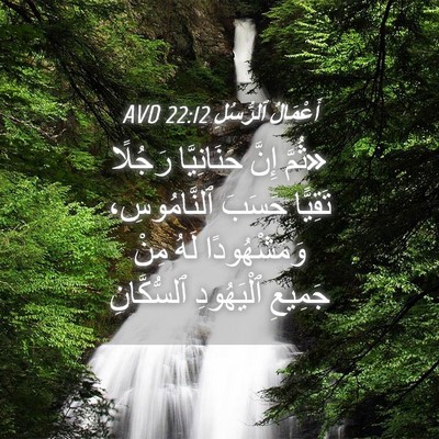 Picture 04 - أَعْمَالُ ٱلرُّسُلِ 22:12 AVD - «ثُمَّ إِنَّ حَنَانِيَّا - Bible Verse Picture
