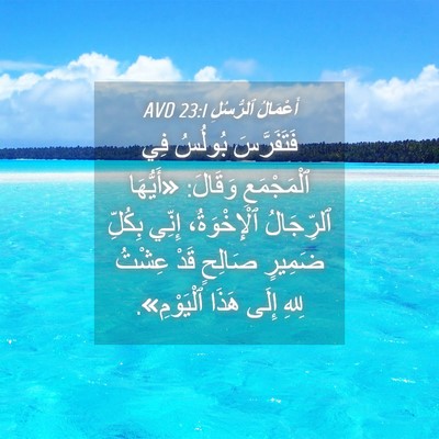 Picture 04 - أَعْمَالُ ٱلرُّسُلِ 23:1 AVD - فَتَفَرَّسَ بُولُسُ فِي - Bible Verse Picture