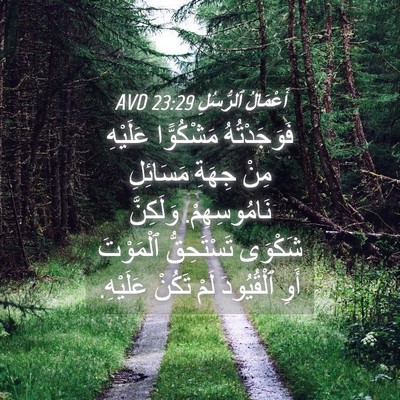Picture 04 - أَعْمَالُ ٱلرُّسُلِ 23:29 AVD - فَوَجَدْتُهُ مَشْكُوًّا - Bible Verse Picture