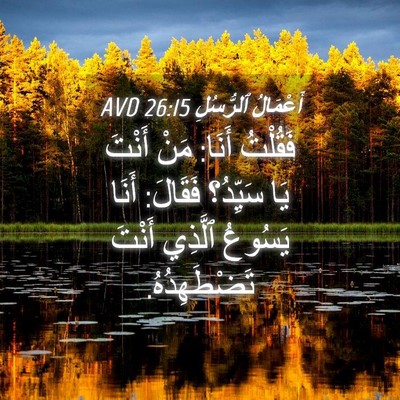 Picture 04 - أَعْمَالُ ٱلرُّسُلِ 26:15 AVD - فَقُلْتُ أَنَا: مَنْ - Bible Verse Picture