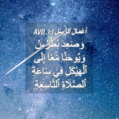 Picture 04 - أَعْمَالُ ٱلرُّسُلِ 3:1 AVD - وَصَعِدَ بُطْرُسُ - Bible Verse Picture