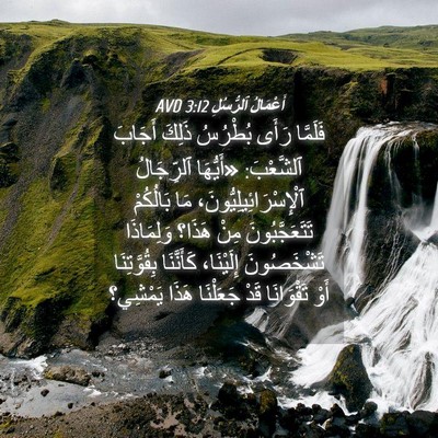 Picture 04 - أَعْمَالُ ٱلرُّسُلِ 3:12 AVD - فَلَمَّا رَأَى بُطْرُسُ - Bible Verse Picture