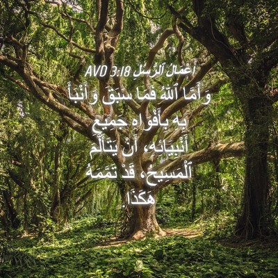 Picture 04 - أَعْمَالُ ٱلرُّسُلِ 3:18 AVD - وَأَمَّا ٱللهُ فَمَا - Bible Verse Picture