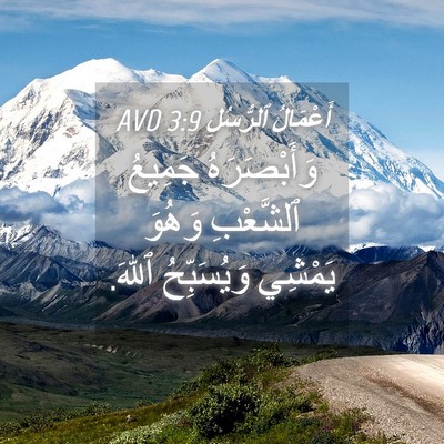 Picture 04 - أَعْمَالُ ٱلرُّسُلِ 3:9 AVD - وَأَبْصَرَهُ جَمِيعُ - Bible Verse Picture