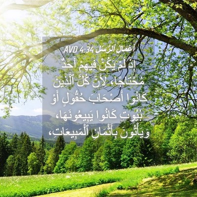 Picture 04 - أَعْمَالُ ٱلرُّسُلِ 4:34 AVD - إِذْ لَمْ يَكُنْ فِيهِمْ - Bible Verse Picture