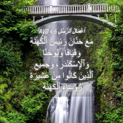 Picture 04 - أَعْمَالُ ٱلرُّسُلِ 4:6 AVD - مَعَ حَنَّانَ رَئِيسِ - Bible Verse Picture