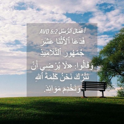 Picture 04 - أَعْمَالُ ٱلرُّسُلِ 6:2 AVD - فَدَعَا ٱلِٱثْنَا عَشَرَ - Bible Verse Picture