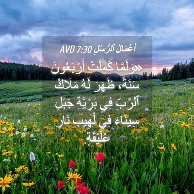 Picture 04 - أَعْمَالُ ٱلرُّسُلِ 7:30 AVD - «وَلَمَّا كَمِلَتْ - Bible Verse Picture