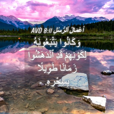 Picture 04 - أَعْمَالُ ٱلرُّسُلِ 8:11 AVD - وَكَانُوا يَتْبَعُونَهُ - Bible Verse Picture