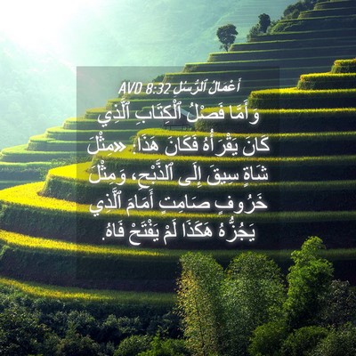 Picture 04 - أَعْمَالُ ٱلرُّسُلِ 8:32 AVD - وَأَمَّا فَصْلُ - Bible Verse Picture