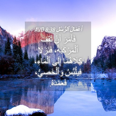 Picture 04 - أَعْمَالُ ٱلرُّسُلِ 8:38 AVD - فَأَمَرَ أَنْ تَقِفَ - Bible Verse Picture