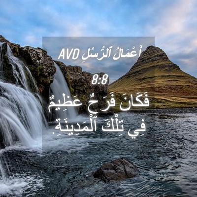 Picture 04 - أَعْمَالُ ٱلرُّسُلِ 8:8 AVD - فَكَانَ فَرَحٌ عَظِيمٌ فِي - Bible Verse Picture