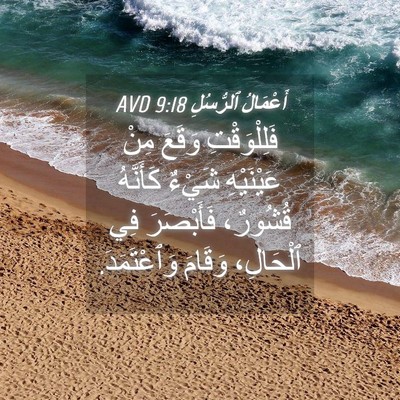 Picture 04 - أَعْمَالُ ٱلرُّسُلِ 9:18 AVD - فَلِلْوَقْتِ وَقَعَ مِنْ - Bible Verse Picture