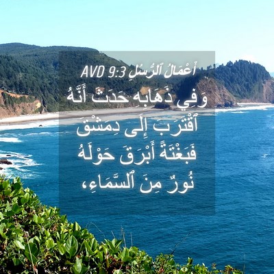 Picture 04 - أَعْمَالُ ٱلرُّسُلِ 9:3 AVD - وَفِي ذَهَابِهِ حَدَثَ - Bible Verse Picture
