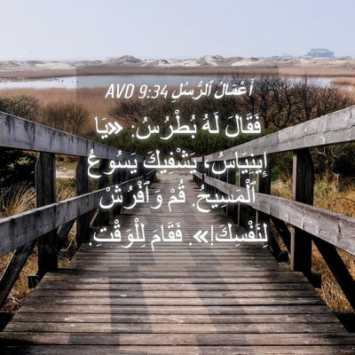 Picture 04 - أَعْمَالُ ٱلرُّسُلِ 9:34 AVD - فَقَالَ لَهُ بُطْرُسُ: - Bible Verse Picture