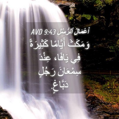 Picture 04 - أَعْمَالُ ٱلرُّسُلِ 9:43 AVD - وَمَكَثَ أَيَّامًا - Bible Verse Picture