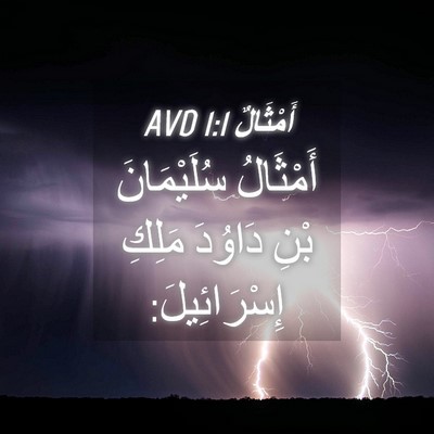 Picture 04 - أَمْثَالٌ 1:1 AVD - أَمْثَالُ سُلَيْمَانَ - Bible Verse Picture