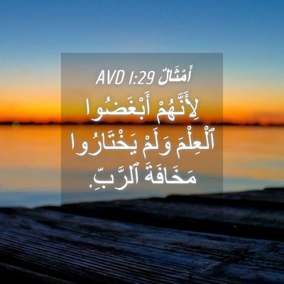Picture 04 - أَمْثَالٌ 1:29 AVD - لِأَنَّهُمْ أَبْغَضُوا - Bible Verse Picture