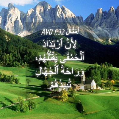 Picture 04 - أَمْثَالٌ 1:32 AVD - لِأَنَّ ٱرْتِدَادَ - Bible Verse Picture