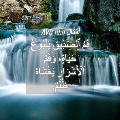 Picture 04 - أَمْثَالٌ 10:11 AVD - فَمُ ٱلصِّدِّيقِ - Bible Verse Picture