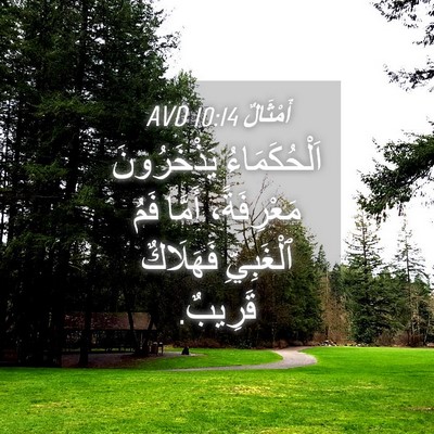 Picture 04 - أَمْثَالٌ 10:14 AVD - اَلْحُكَمَاءُ يَذْخَرُونَ - Bible Verse Picture