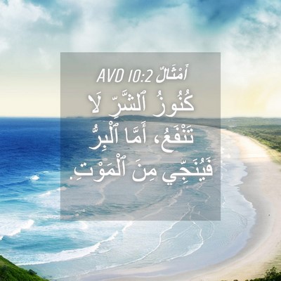 Picture 04 - أَمْثَالٌ 10:2 AVD - كُنُوزُ ٱلشَّرِّ لَا - Bible Verse Picture
