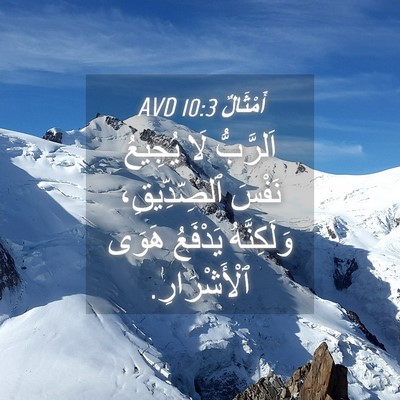 Picture 04 - أَمْثَالٌ 10:3 AVD - اَلرَّبُّ لَا يُجِيعُ - Bible Verse Picture