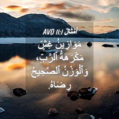 Picture 04 - أَمْثَالٌ 11:1 AVD - مَوَازِينُ غِشٍّ - Bible Verse Picture