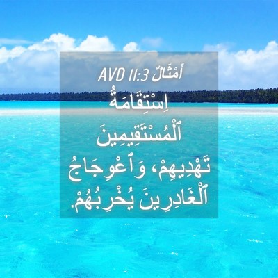 Picture 04 - أَمْثَالٌ 11:3 AVD - اِسْتِقَامَةُ - Bible Verse Picture