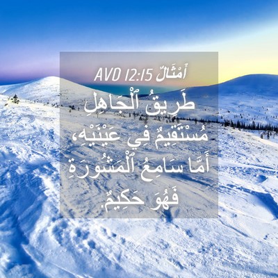 Picture 04 - أَمْثَالٌ 12:15 AVD - طَرِيقُ ٱلْجَاهِلِ - Bible Verse Picture