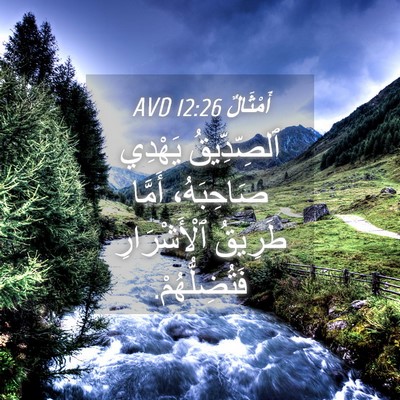 Picture 04 - أَمْثَالٌ 12:26 AVD - ٱلصِّدِّيقُ يَهْدِي - Bible Verse Picture