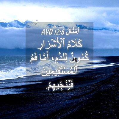 Picture 04 - أَمْثَالٌ 12:6 AVD - كَلَامُ ٱلْأَشْرَارِ - Bible Verse Picture
